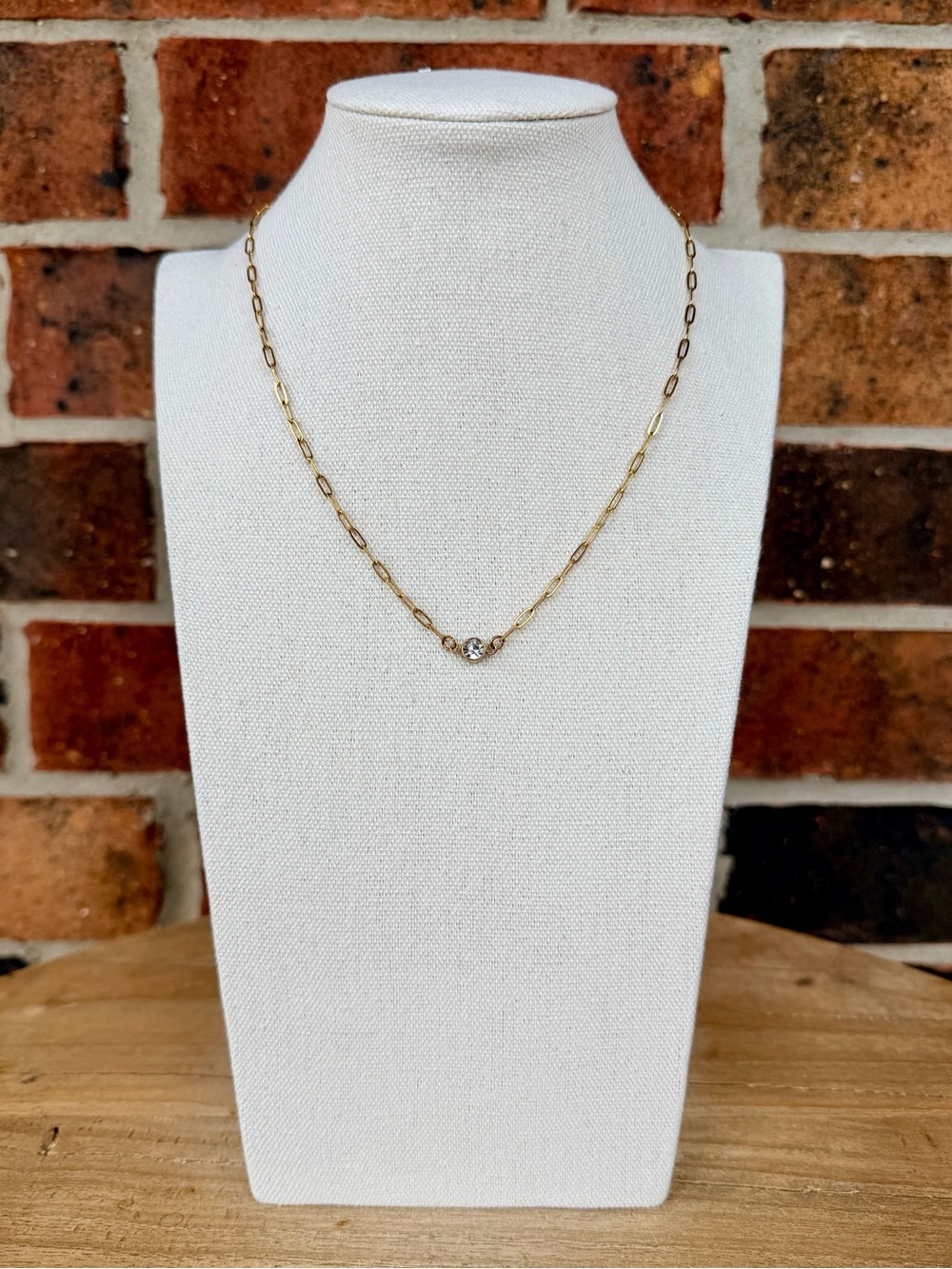 April Birthstone Charm Necklace
